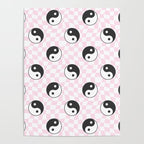 Yin yang checkered pattern Poster Gallery Image 4