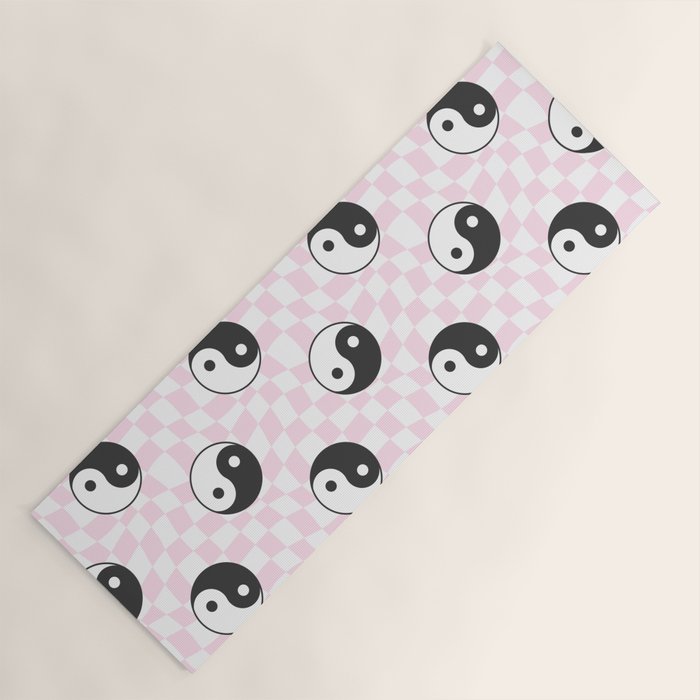 Yin yang checkered pattern Yoga Mat Gallery Image 1