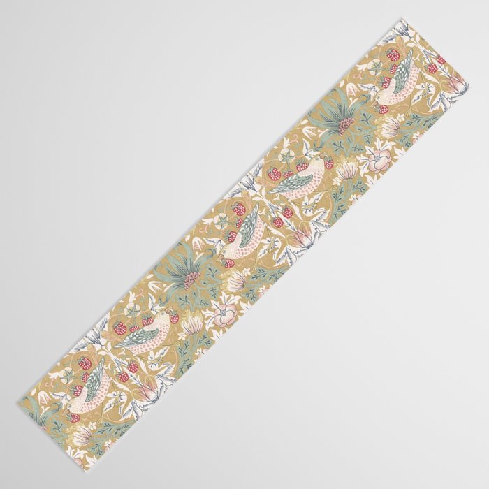 William Morris Strawberry Thief Gold Vintage Pattern Table Runner Gallery Image 3