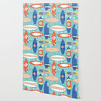 Vintage Surfboards Pattern Wallpaper Gallery Image 2