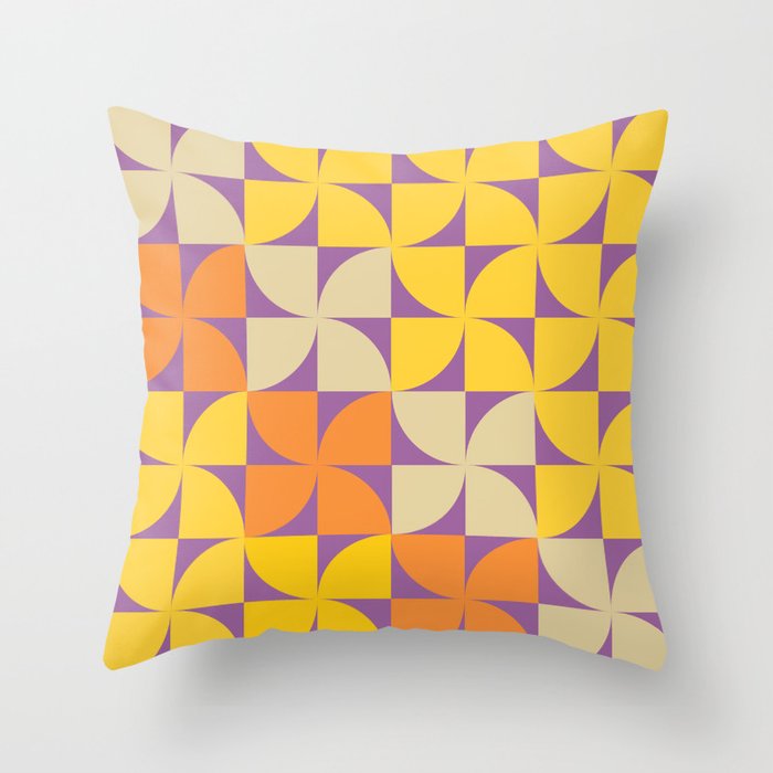 Happy Flowers Throw Pillow Gallery Image 1