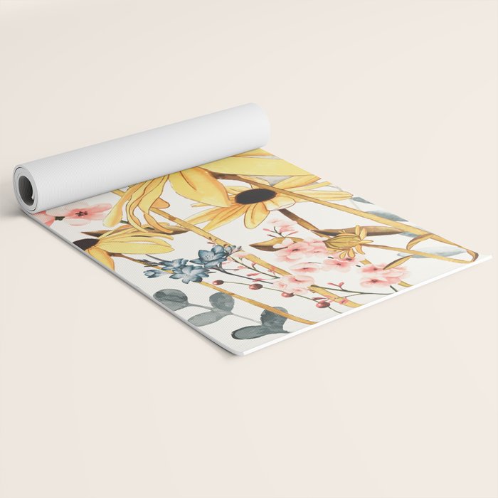 Summer Flowers Yoga Mat Gallery Image 2
