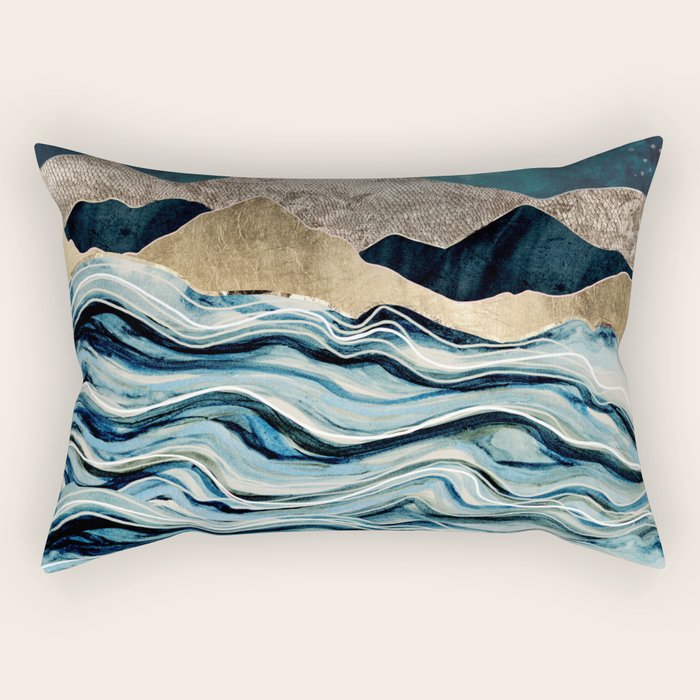 Indigo Sea Rectangular Pillow Gallery Image 2