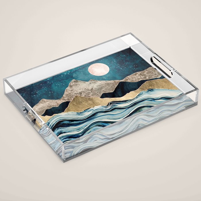 Indigo Sea Acrylic Tray Gallery Image 1