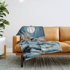 Indigo Sea Throw Blanket Gallery Image 1