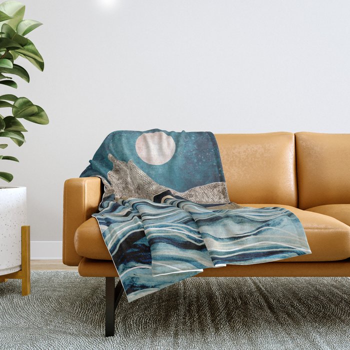 Indigo Sea Throw Blanket Gallery Image 1