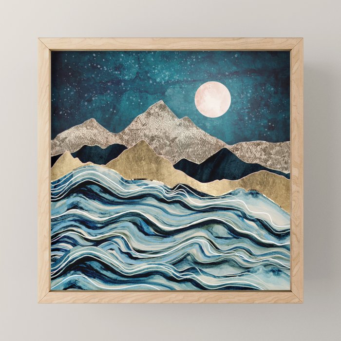 Indigo Sea Mini Art Print Gallery Image 1
