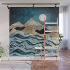 Indigo Sea Wall Mural Gallery Image 1