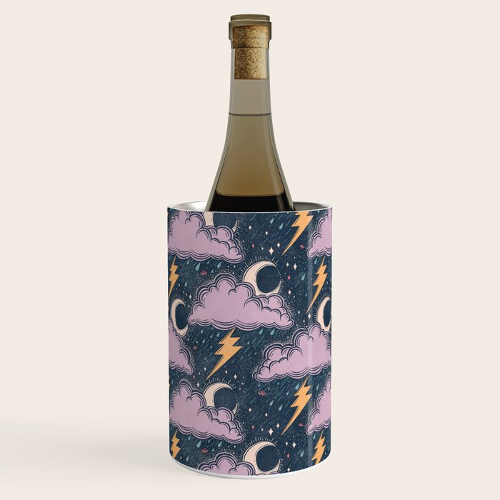 Stormy Night - midnight and lavender  Wine Chiller Gallery Image 1