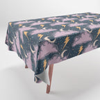Stormy Night - midnight and lavender  Tablecloth Gallery Image 1
