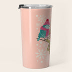 Winter Birds in Festive Scarves Travel Mug Gallery Image 3