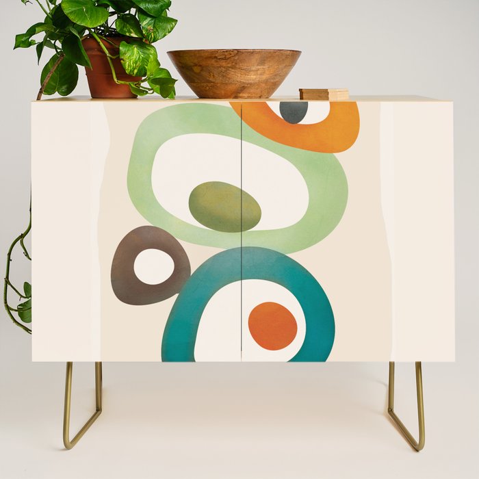 Mid-Century Modern Abstract Art 03 Credenza Gallery Image 1