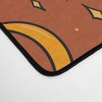 Vintage Sun and Star Print in Rust Desk Mat Gallery Image 4