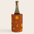 Vintage Sun and Star Print in Rust Wine Chiller Gallery Image 3