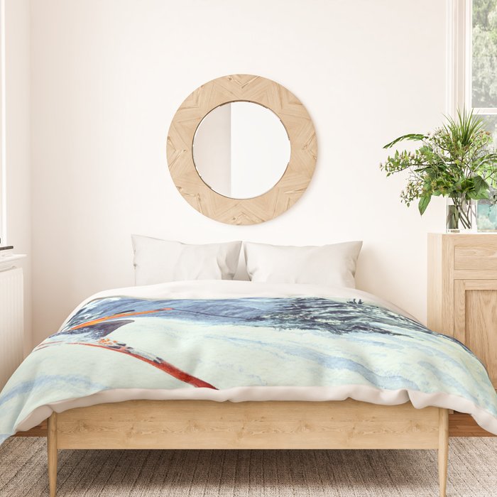 Skiing The Clear Leader Duvet Cover Gallery Image 3