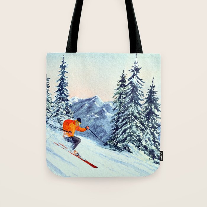 Skiing The Clear Leader Tote Bag Gallery Image 1