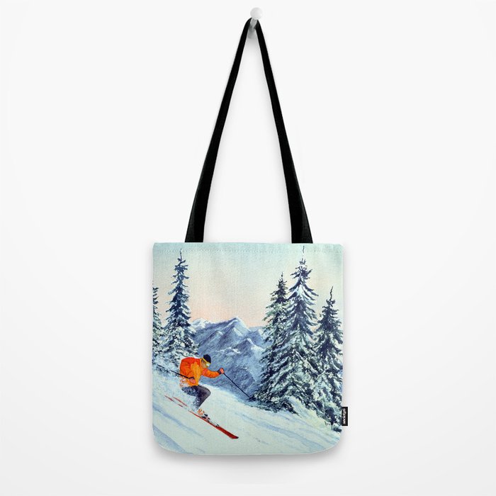 Skiing The Clear Leader Tote Bag Gallery Image 2