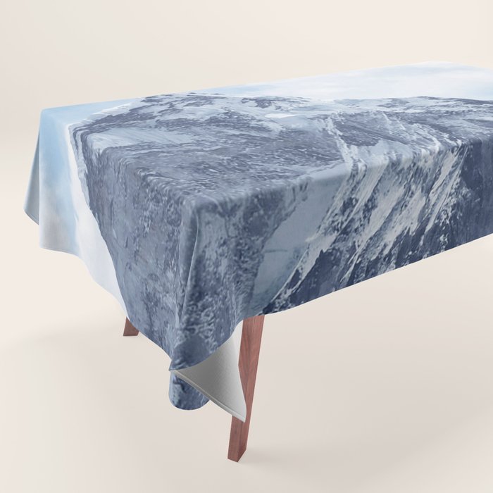 Snowy Mountain Peaks Tablecloth Gallery Image 1