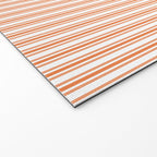 Classic Small Orange Soda French Mattress Ticking Double Stripes Welcome Mat Gallery Image 2