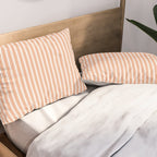 Classic Small Orange Soda French Mattress Ticking Double Stripes Pillow Sham Gallery Image 2