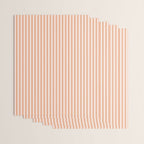 Classic Small Orange Soda French Mattress Ticking Double Stripes Wrapping Paper Gallery Image 3