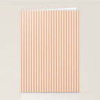 Classic Small Orange Soda French Mattress Ticking Double Stripes Stationery Card Gallery Image 2