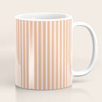 Classic Small Orange Soda French Mattress Ticking Double Stripes Coffee Mug Gallery Image 1