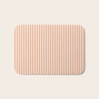 Classic Small Orange Soda French Mattress Ticking Double Stripes Bath Mat Gallery Image 1