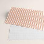 Classic Small Orange Soda French Mattress Ticking Double Stripes Wrapping Paper Gallery Image 2