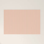 Classic Small Orange Soda French Mattress Ticking Double Stripes Welcome Mat Gallery Image 1