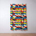 COLORED DOGS PATTERN 2 Window Curtain Gallery Image 3