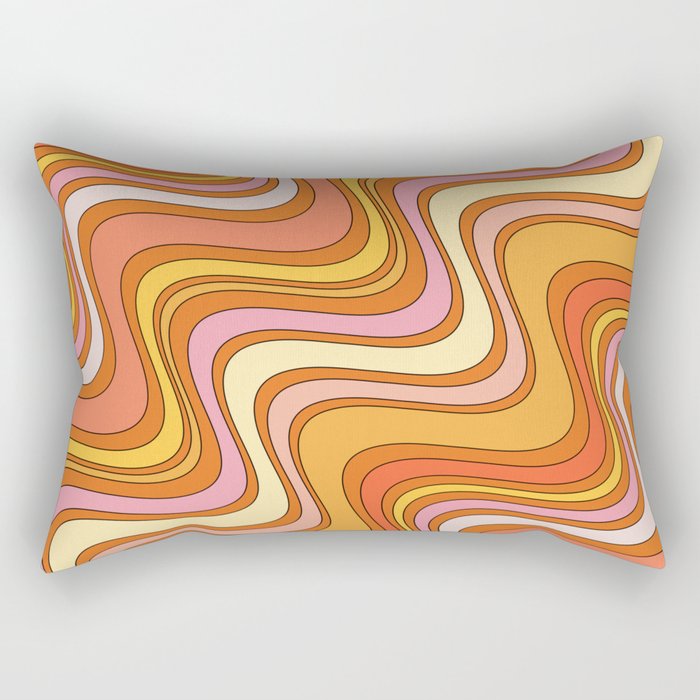 Retro Waves Rectangular Pillow Gallery Image 1