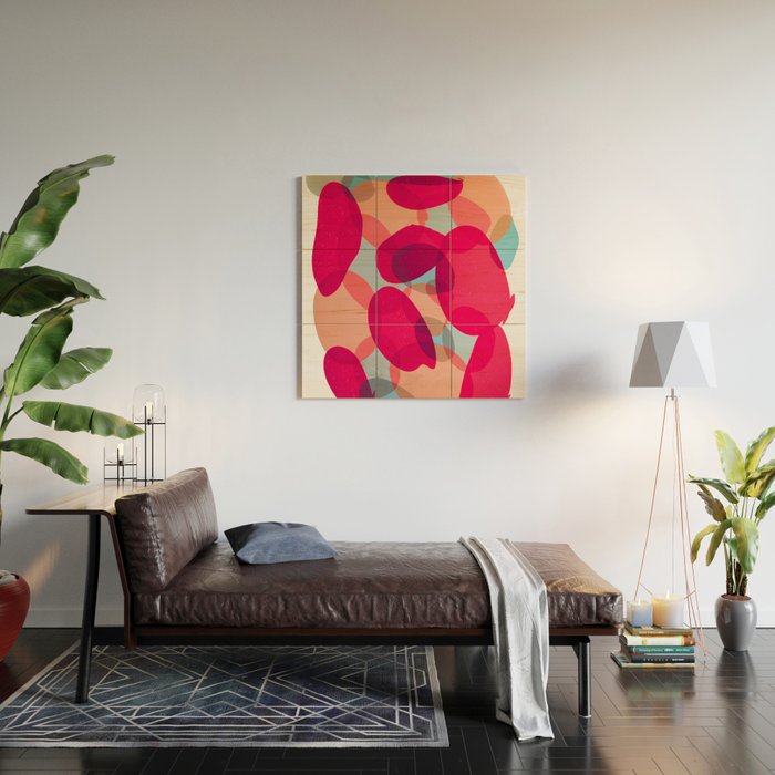 Abstract Soft Shapes #6 Wood Wall Art Gallery Image 2