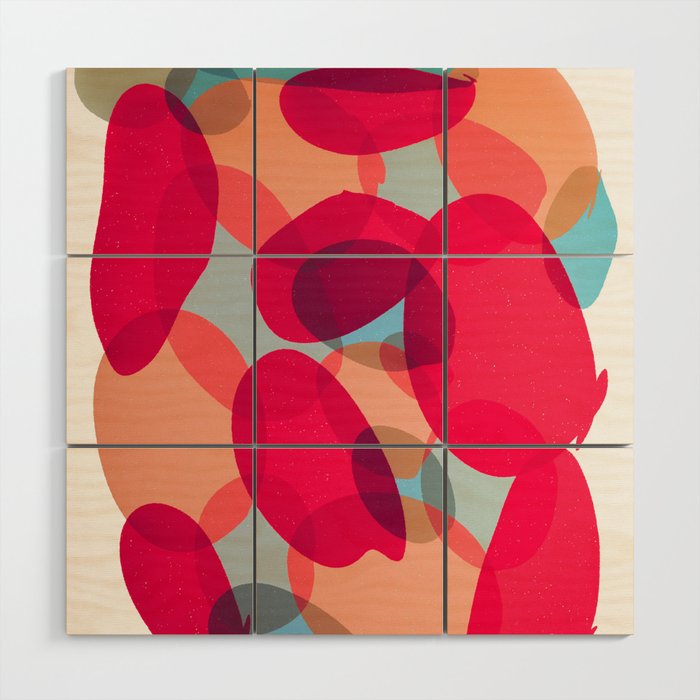 Abstract Soft Shapes #6 Wood Wall Art Gallery Image 1