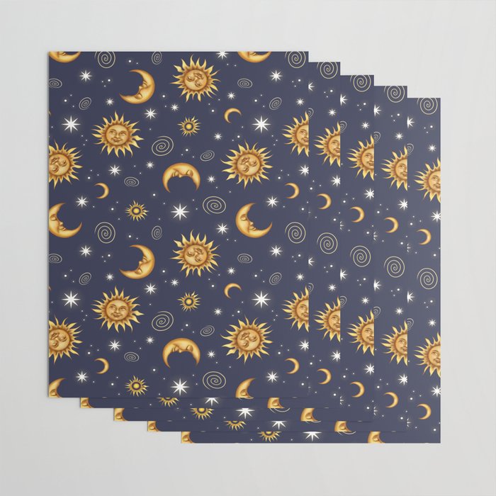 Vintage Celestial Mood Wrapping Paper Gallery Image 3