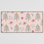 Christmas Pattern Pink Desk Mat Gallery Image 3
