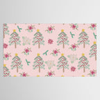 Christmas Pattern Pink Tablecloth Gallery Image 2