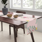 Christmas Pattern Pink Table Runner Gallery Image 2