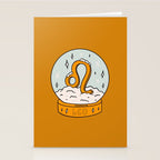 Leo Snow Globe Stationery Card Gallery Image 2