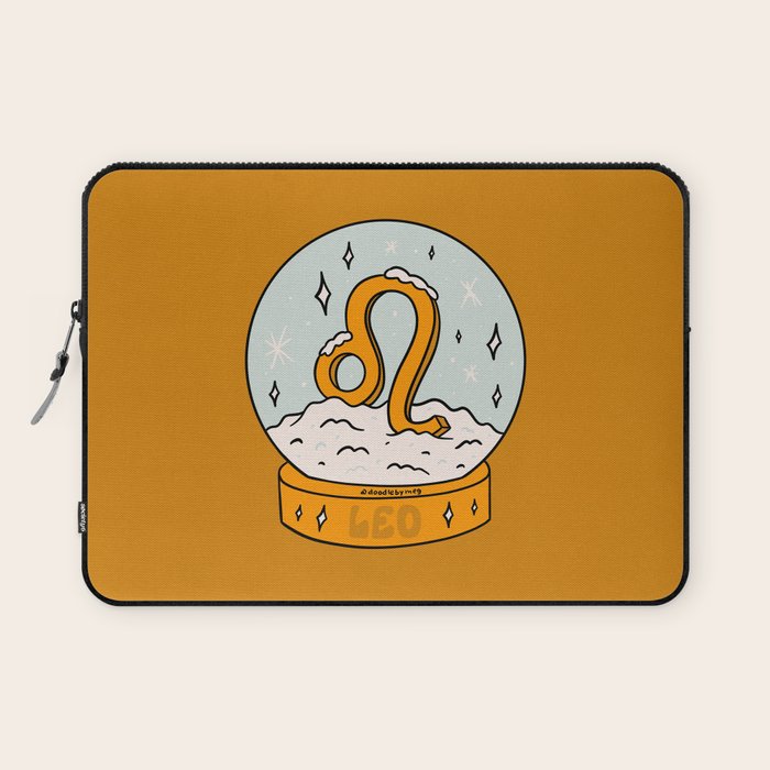 Leo Snow Globe Laptop Sleeve Gallery Image 1