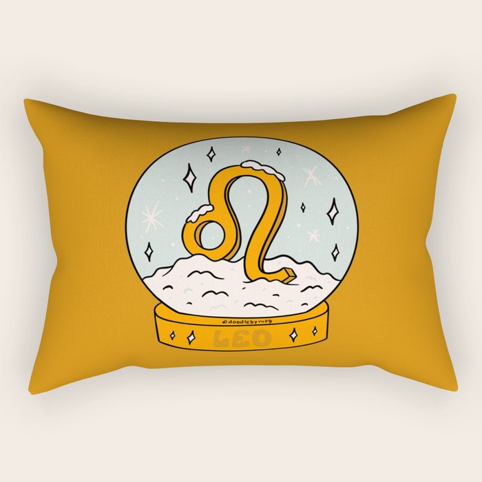 Leo Snow Globe Rectangular Pillow Gallery Image 1