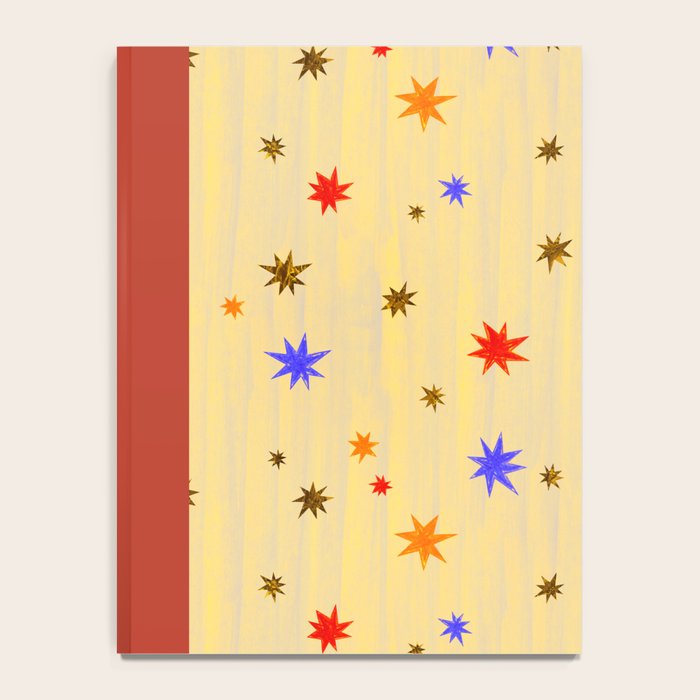 Celestial Star Twinkle in Golden Amber Watercolor Notebook Gallery Image 4