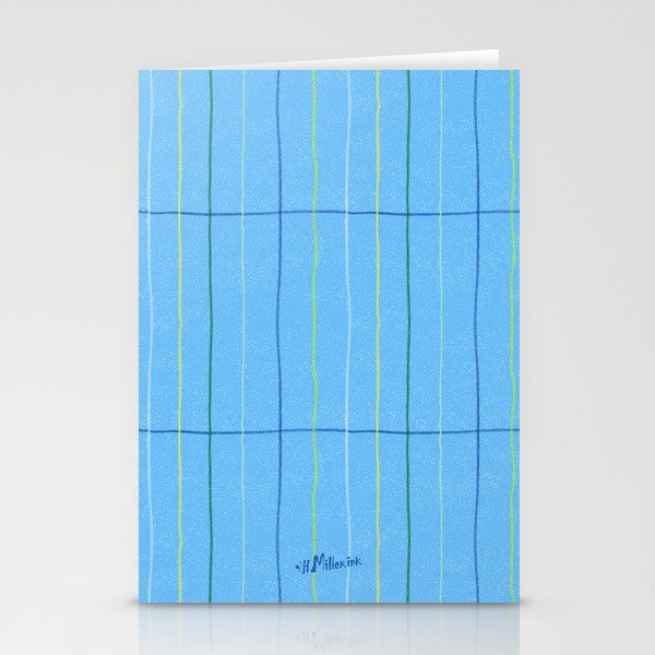 Textured Picnic Pattern in Sky Blue Stationery Card Gallery Image 1