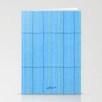 Textured Picnic Pattern in Sky Blue Stationery Card Gallery Image 2