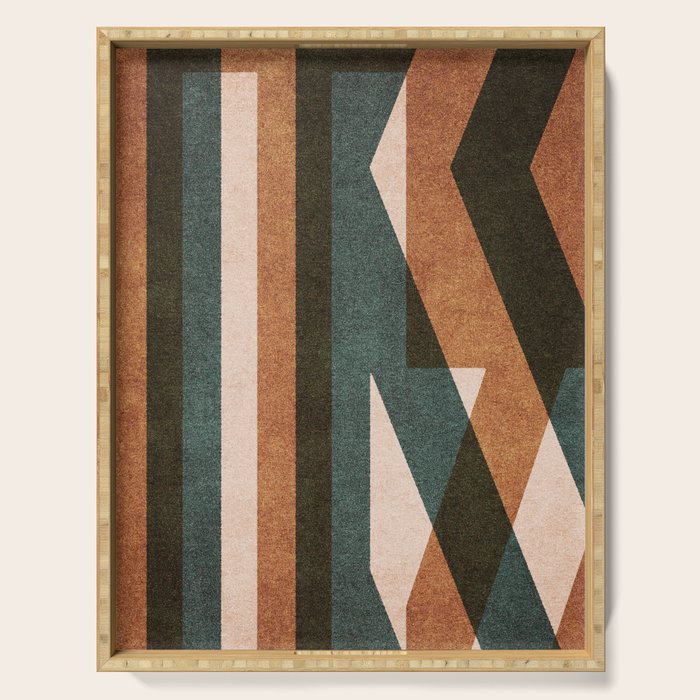 ABSTRACT ALPHABET / Decorative K Serving Tray Gallery Image 1