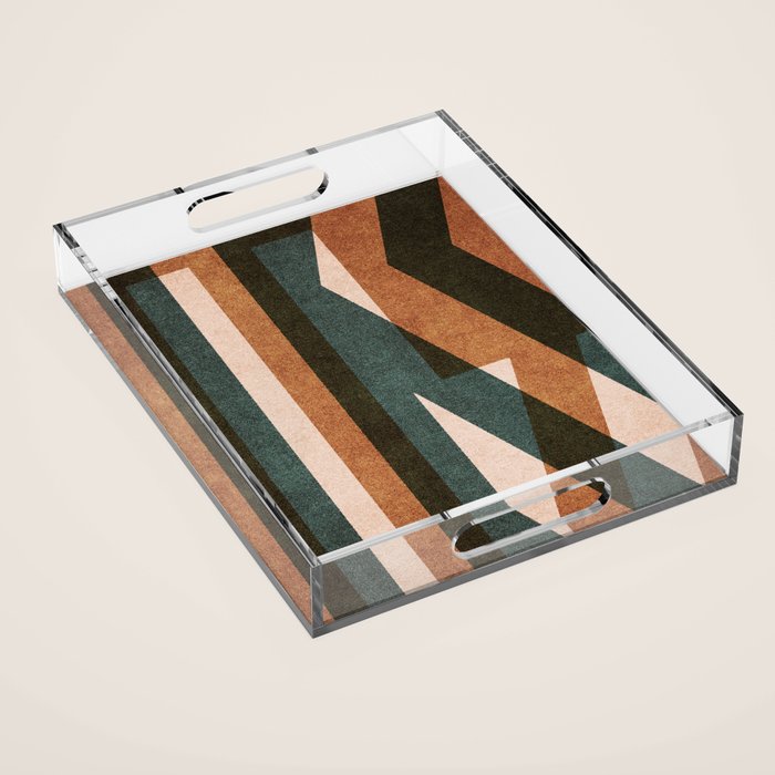 ABSTRACT ALPHABET / Decorative K Acrylic Tray Gallery Image 1