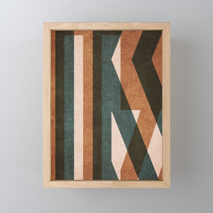 ABSTRACT ALPHABET / Decorative K Mini Art Print Gallery Image 1