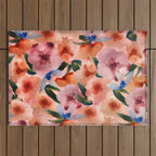 Water Floral Outdoor Rug Gallery Image 1
