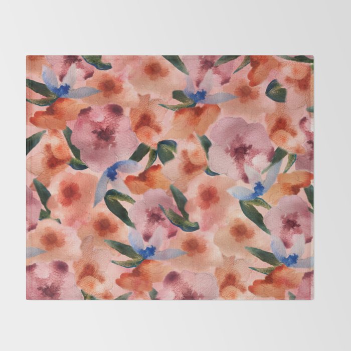 Water Floral Throw Blanket Gallery Image 2