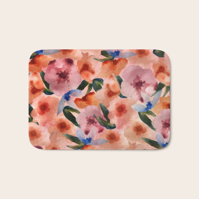 Water Floral Bath Mat Gallery Image 1